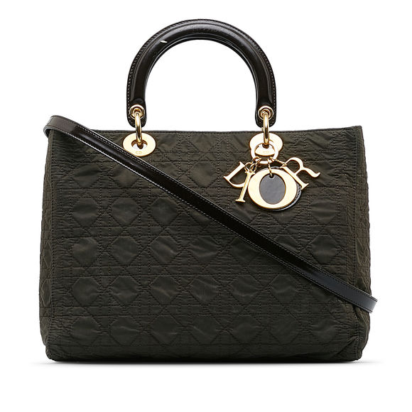 Dior Handbags - Auth Dior Large Cannage Lady Black #113020D89B